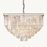 Odeon Tiered Square Chandelier 34"