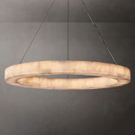Rivage Alabaster Round Chandelier 40"