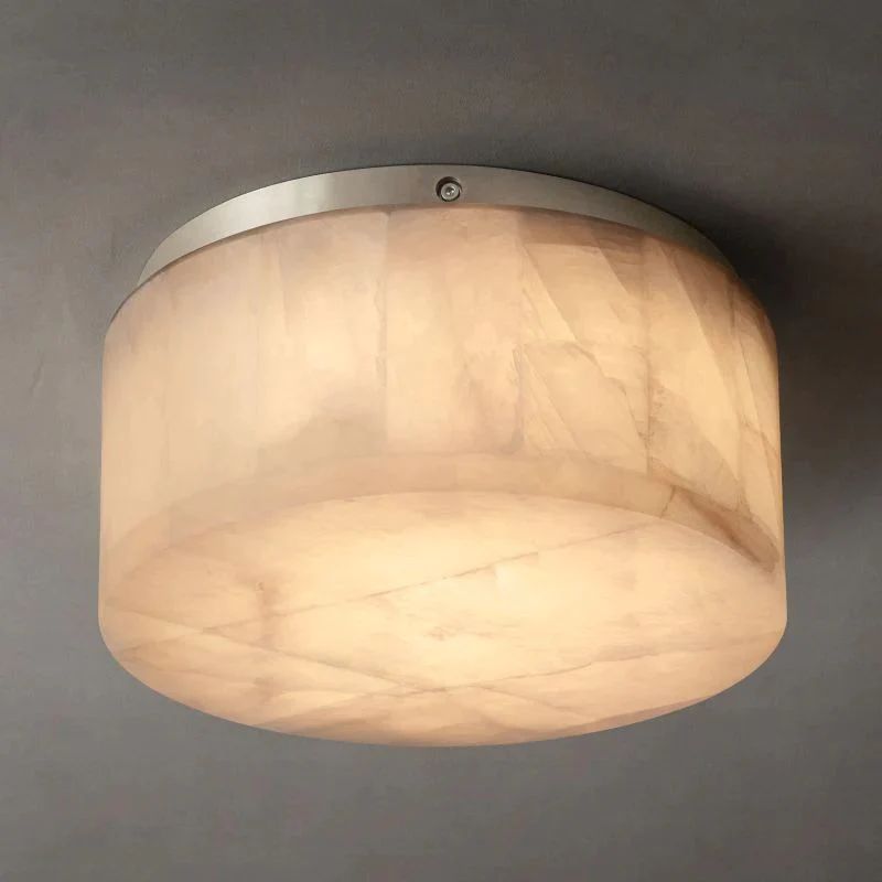 Rivage Alabaster Round Flush Mount