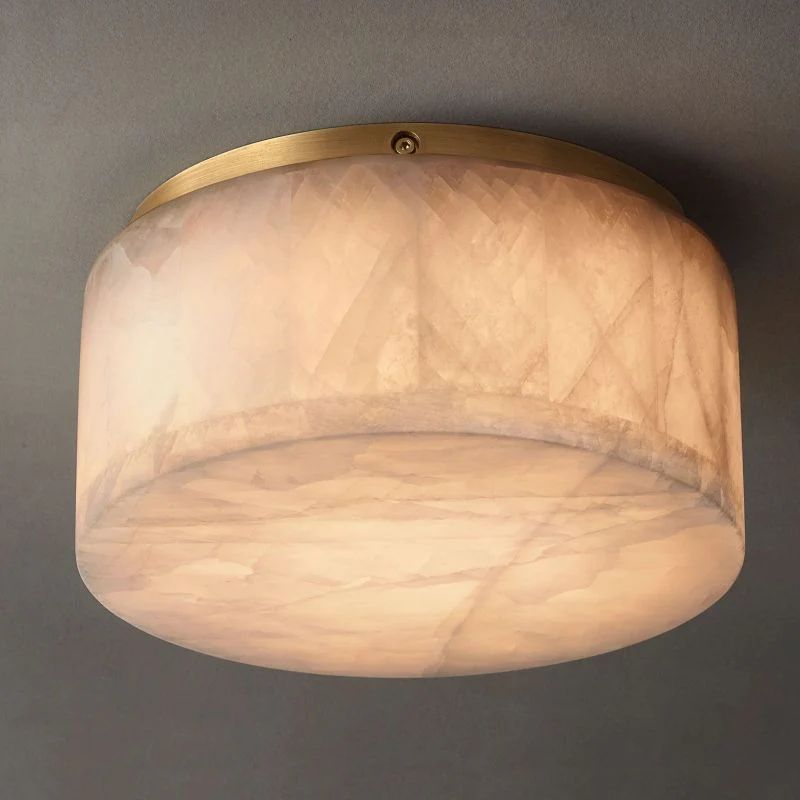 Rivage Alabaster Round Flush Mount