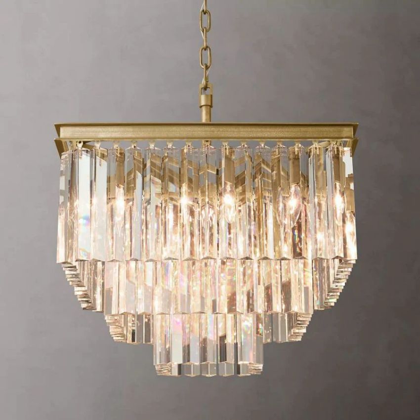 Odeon Tiered Square Chandelier 22"