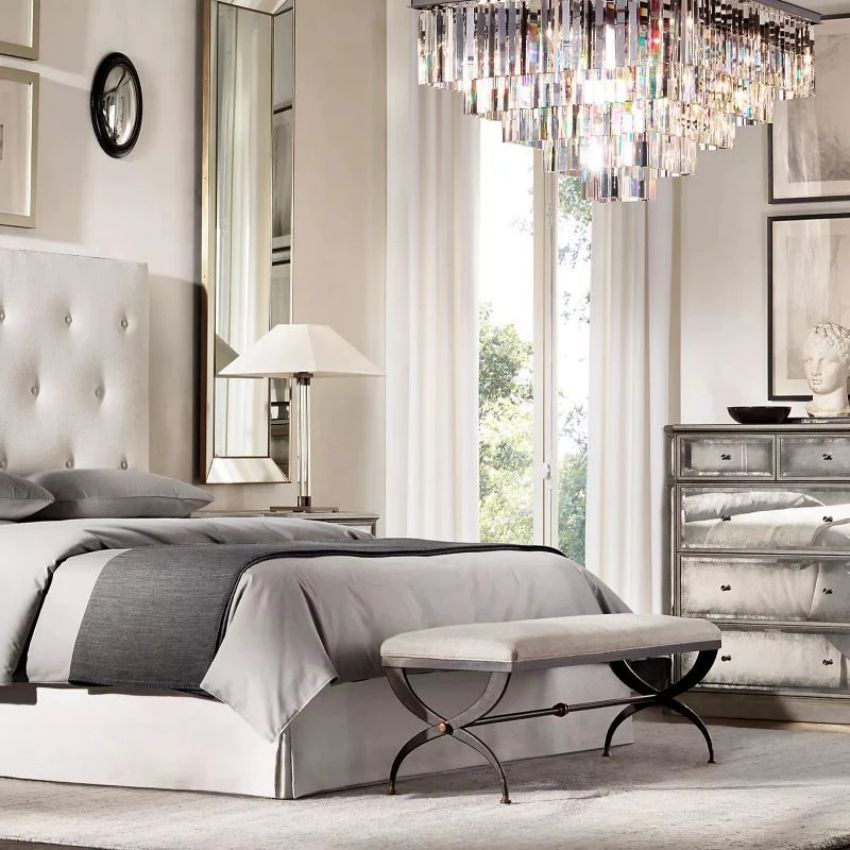 Odeon Tiered Square Chandelier 22"