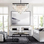 Odeon Tiered Square Chandelier 47"