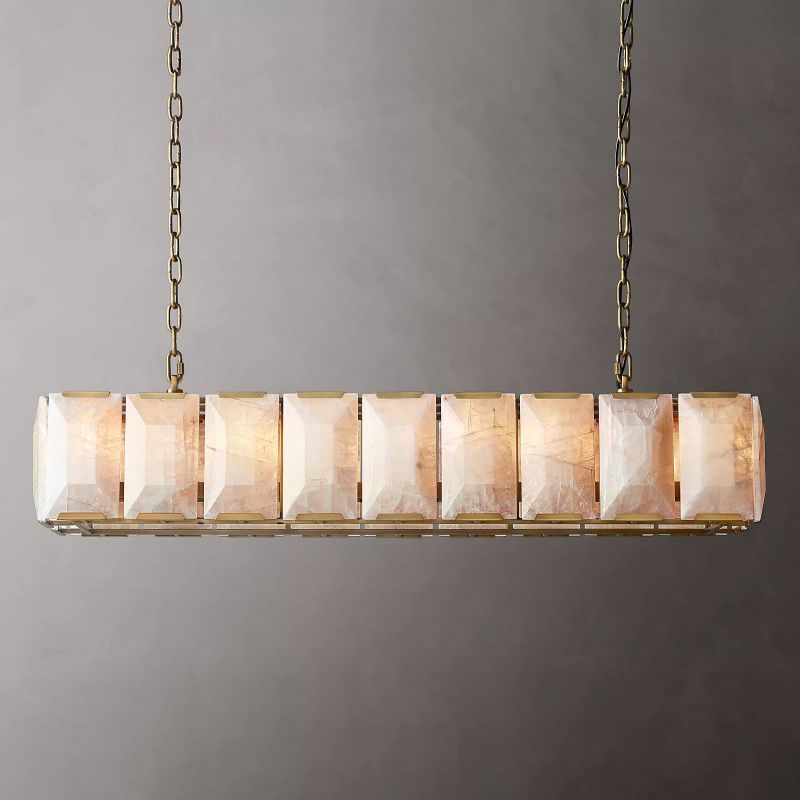 Harlow Calcite Rectangle Chandelier 62"