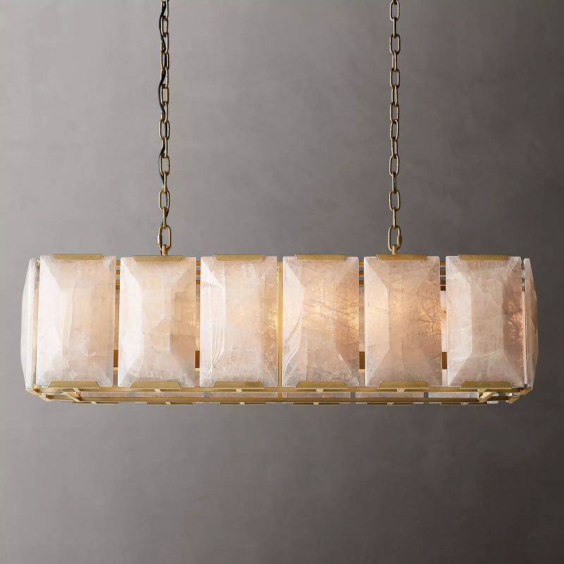 Harlow Calcite Rectangle Chandelier 42"