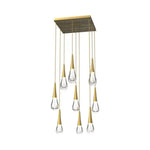 Raindrop Glass Square Solitaire Chandelier - jchandelier