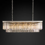 Odeon Rectangular Tiered Chandelier 49"